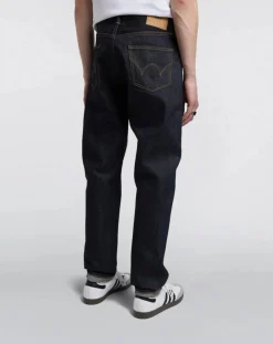 Edwin Pantalons, Jeans-Regular Tapered Cotton Jeans Bleu foncé