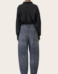 Closed Pantalons, Jeans-Rhannon barrel jeans in cotton Gris clair