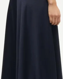 Samsoe Samsoe Robes, Jupes-Rheo satin maxi dress Bleu marine