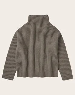 FUB Pulls, Gilets-Rib Lamb Wool Sweater - Women's Collection Beige