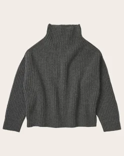 FUB Pulls, Gilets-Rib Lamb Wool Sweater - Women's Collection Gris