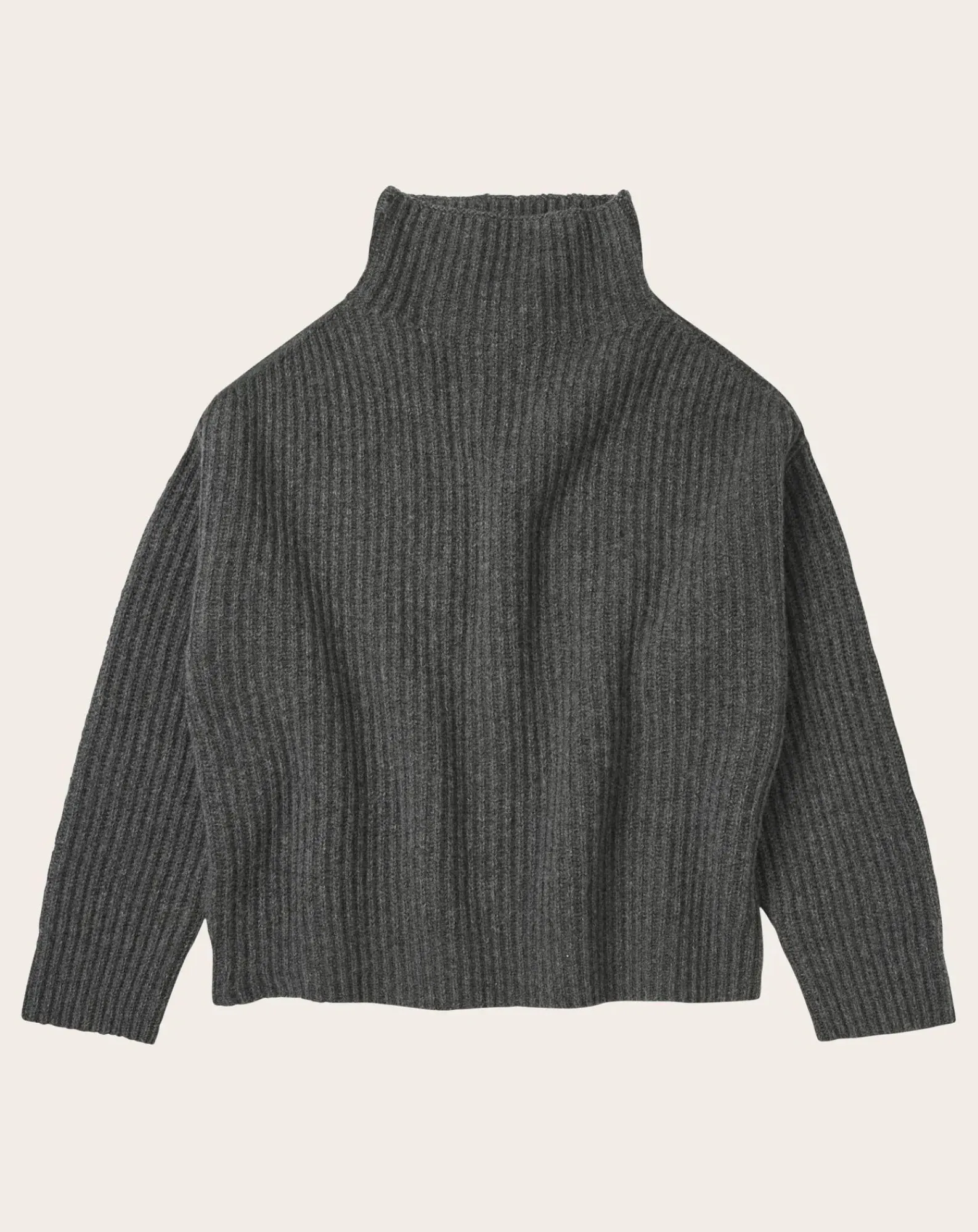 FUB Pulls, Gilets-Rib Lamb Wool Sweater - Women's Collection Gris