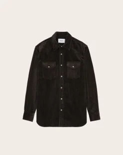 NN.07 Chemises-Ricky Cotton shirt Marron