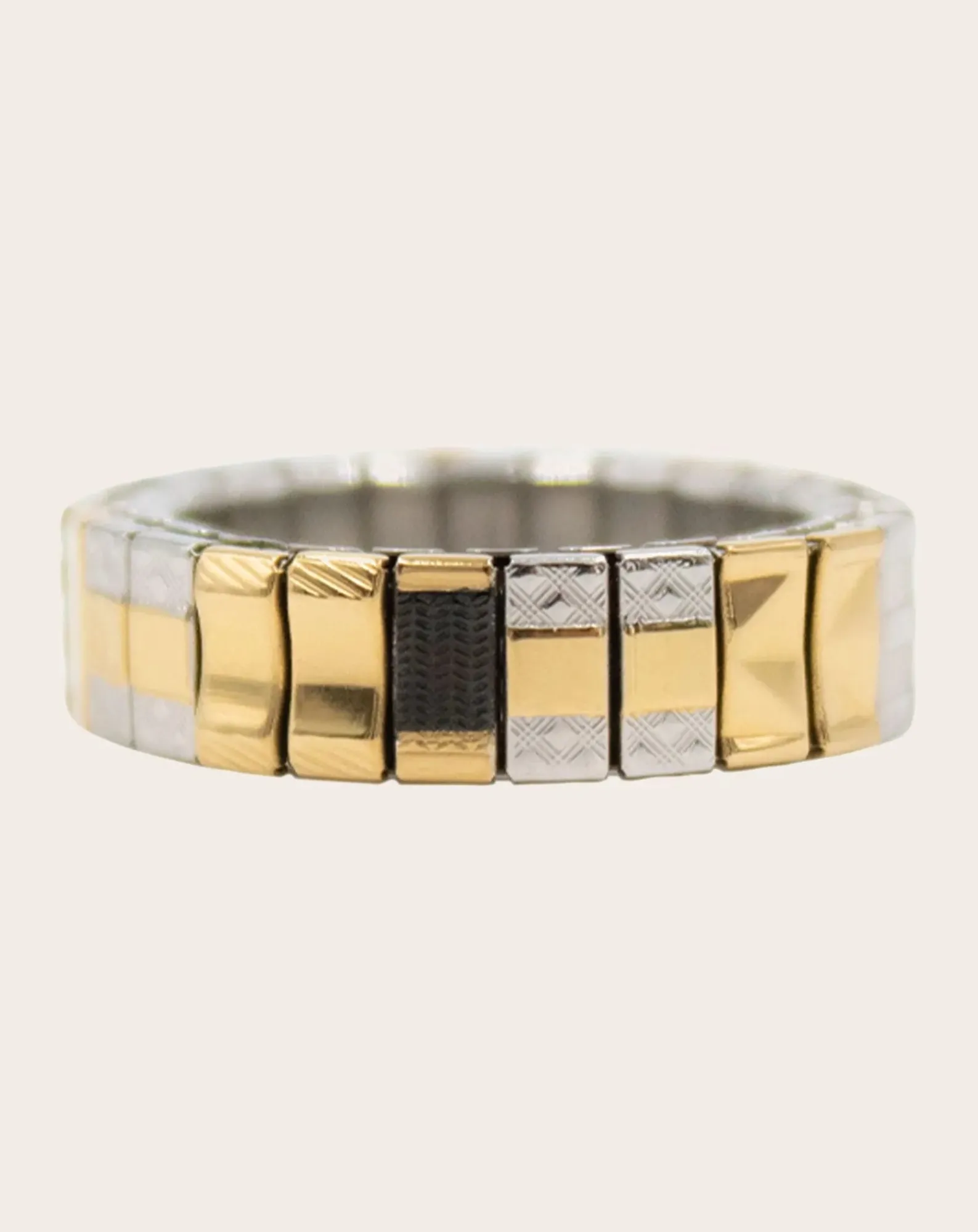Sigal Bagues-Ring SIG 6 Noir/Doré/Argenté