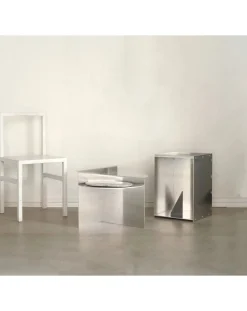 Frama Tables, Bureaux-Rivet Side Table Aluminium