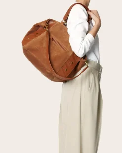 Jérôme Dreyfuss Cabas-Roger bag Velvet crust Caramel