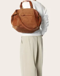 Jérôme Dreyfuss Cabas-Roger bag Velvet crust Caramel