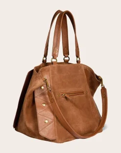 Jérôme Dreyfuss Cabas-Roger bag Velvet crust Caramel