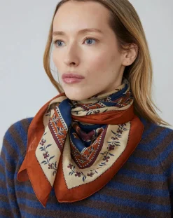 Moismont Echarpes, Foulards-Roserai scarf N°796 Toffee