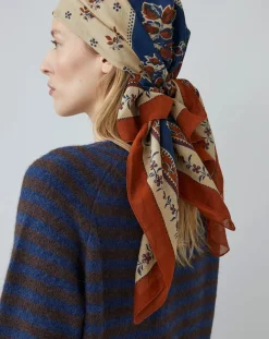 Moismont Echarpes, Foulards-Roserai scarf N°796 Toffee