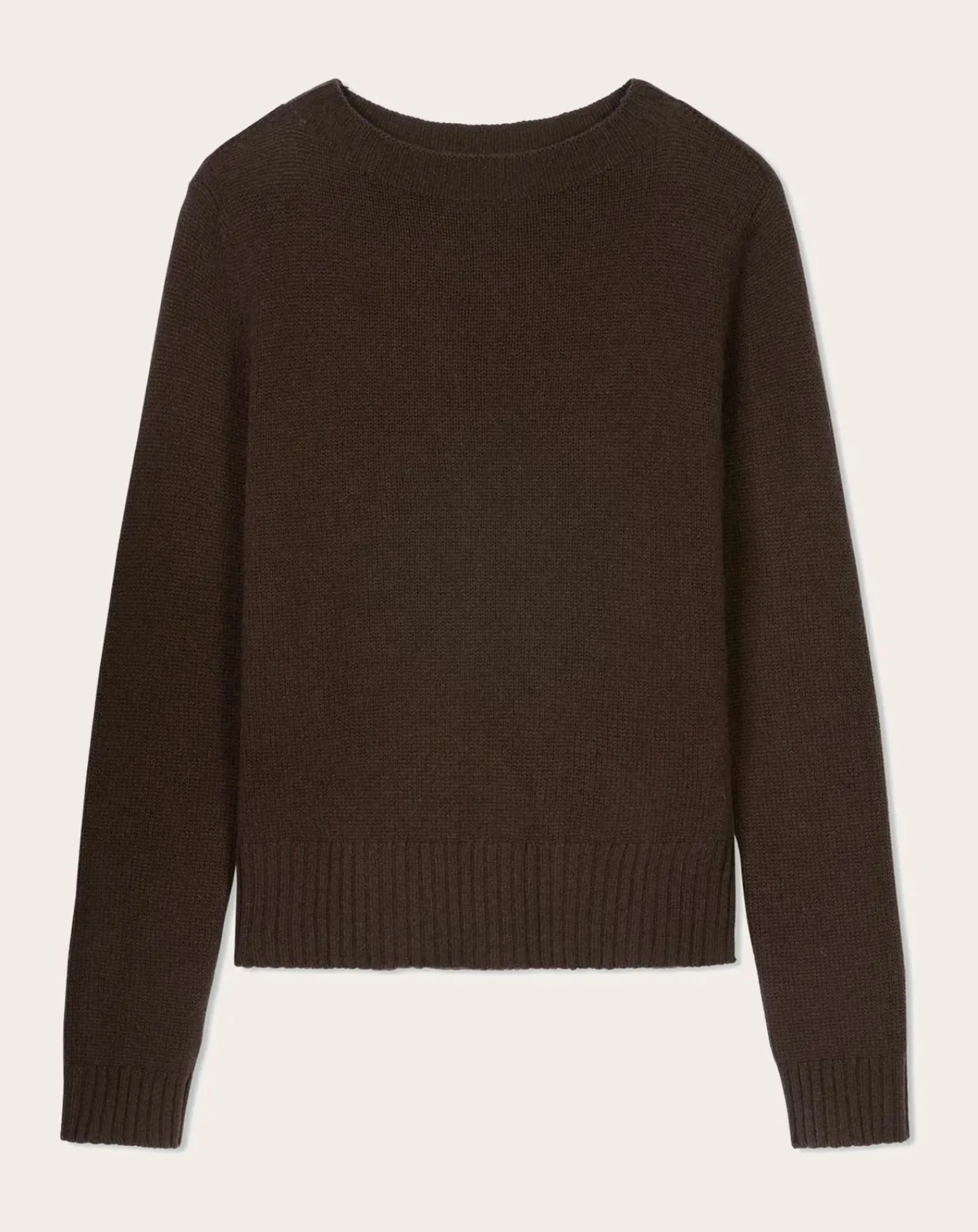 Bompard Pulls, Gilets-Round Neck Sweater 4 Threads Cashmere Chocolat