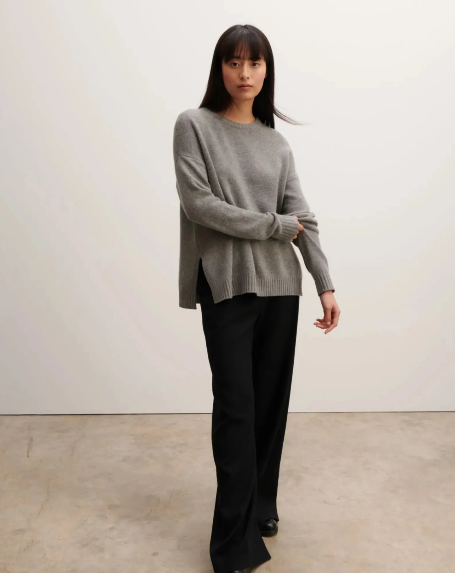 Bompard Pulls, Gilets-Round Neck Sweater Cashmere Gris