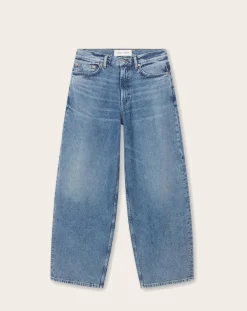 Samsoe Samsoe Pantalons, Jeans-Saharper high-waisted jeans in cotton Bleu Clair