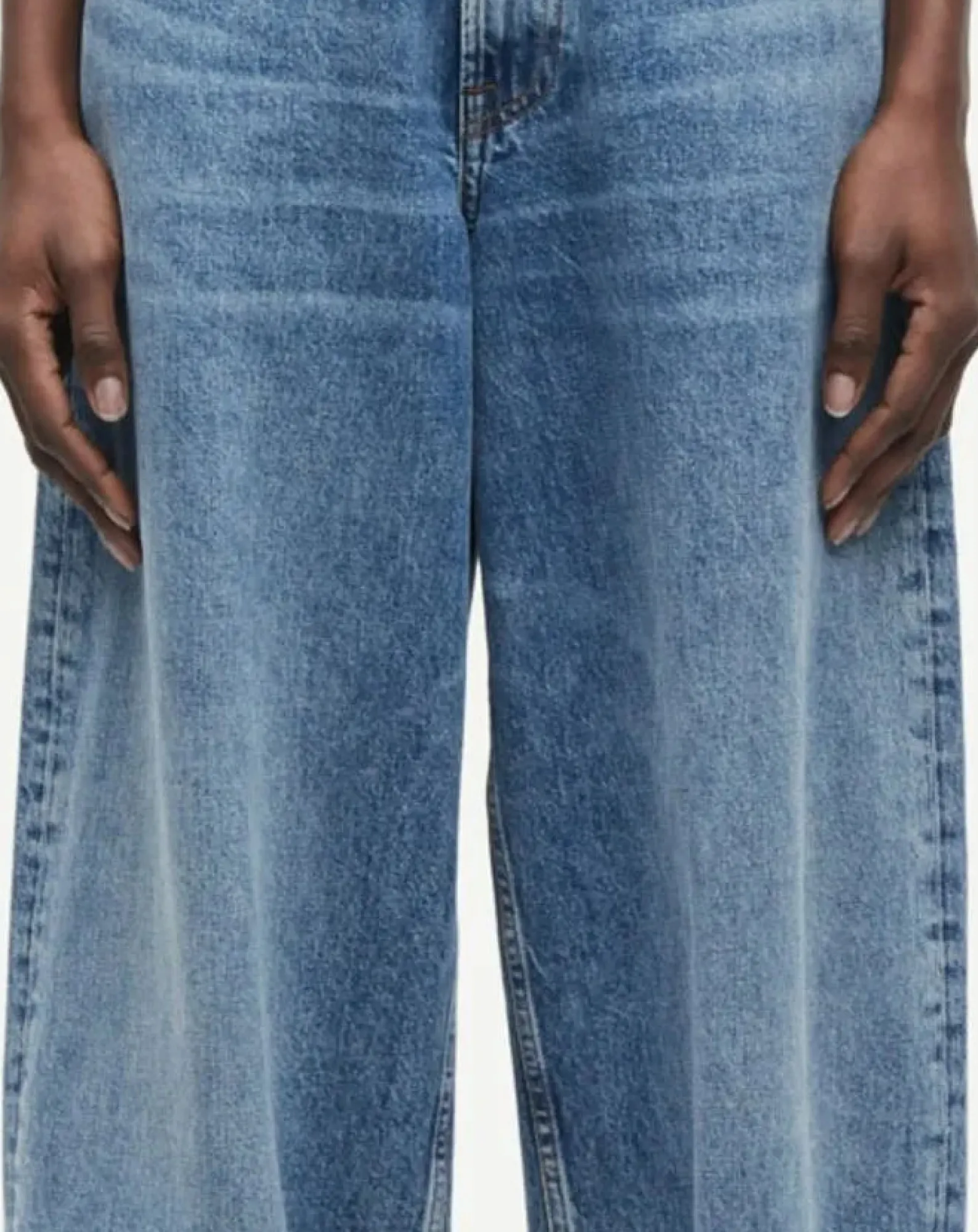 Samsoe Samsoe Pantalons, Jeans-Saharper high-waisted jeans in cotton Bleu Clair