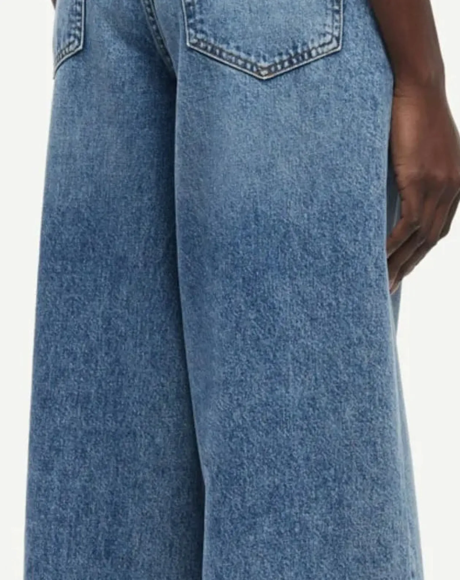 Samsoe Samsoe Pantalons, Jeans-Saharper high-waisted jeans in cotton Bleu Clair