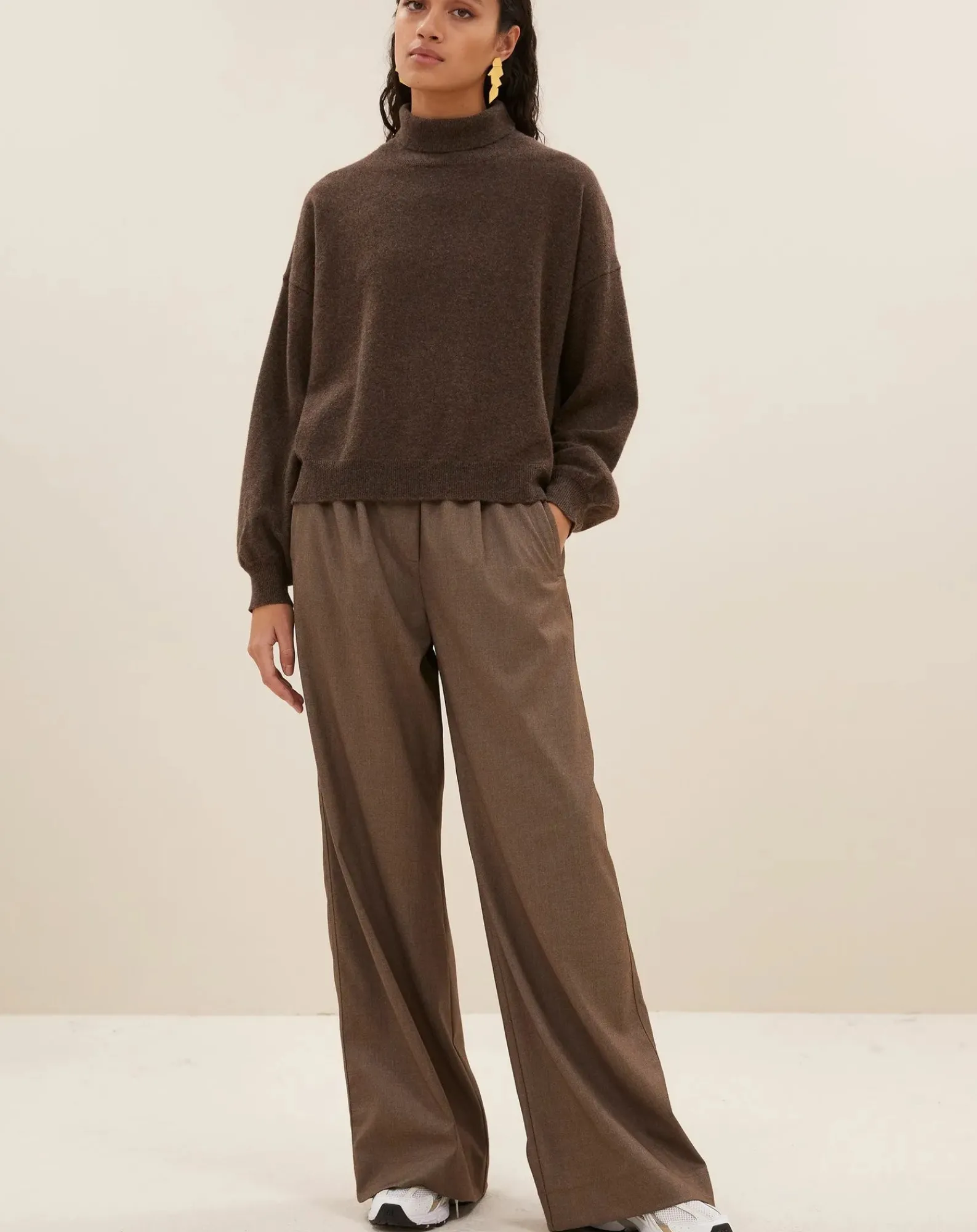 By Bar Pulls, Gilets-Samm Merino Wool Sweater Marron