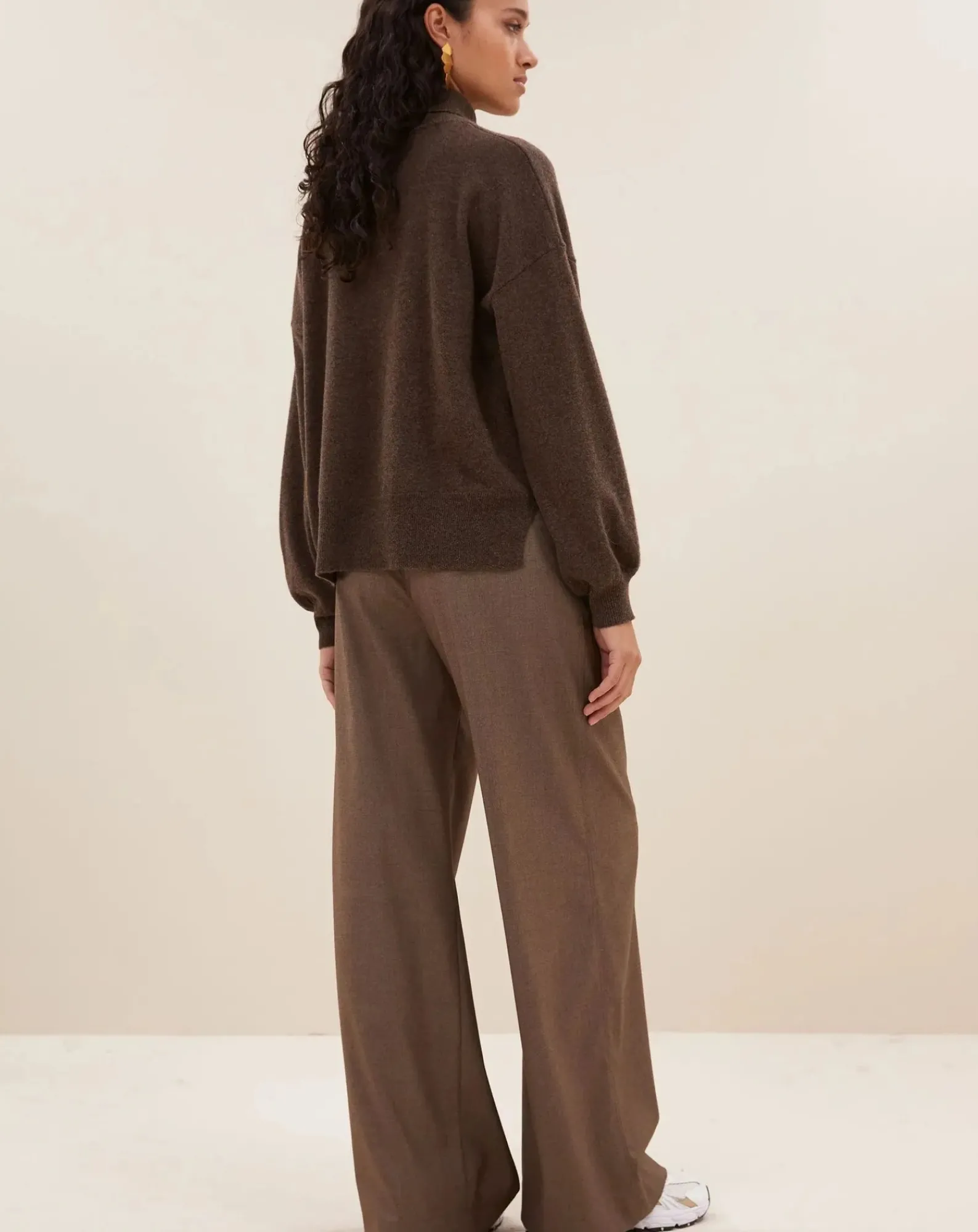 By Bar Pulls, Gilets-Samm Merino Wool Sweater Marron