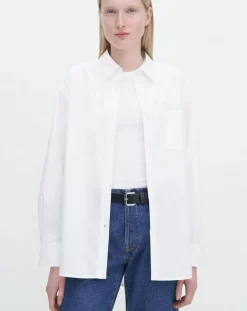 Filippa K Blouses, Chemises-Sammy shirt in cotton poplin Blanc