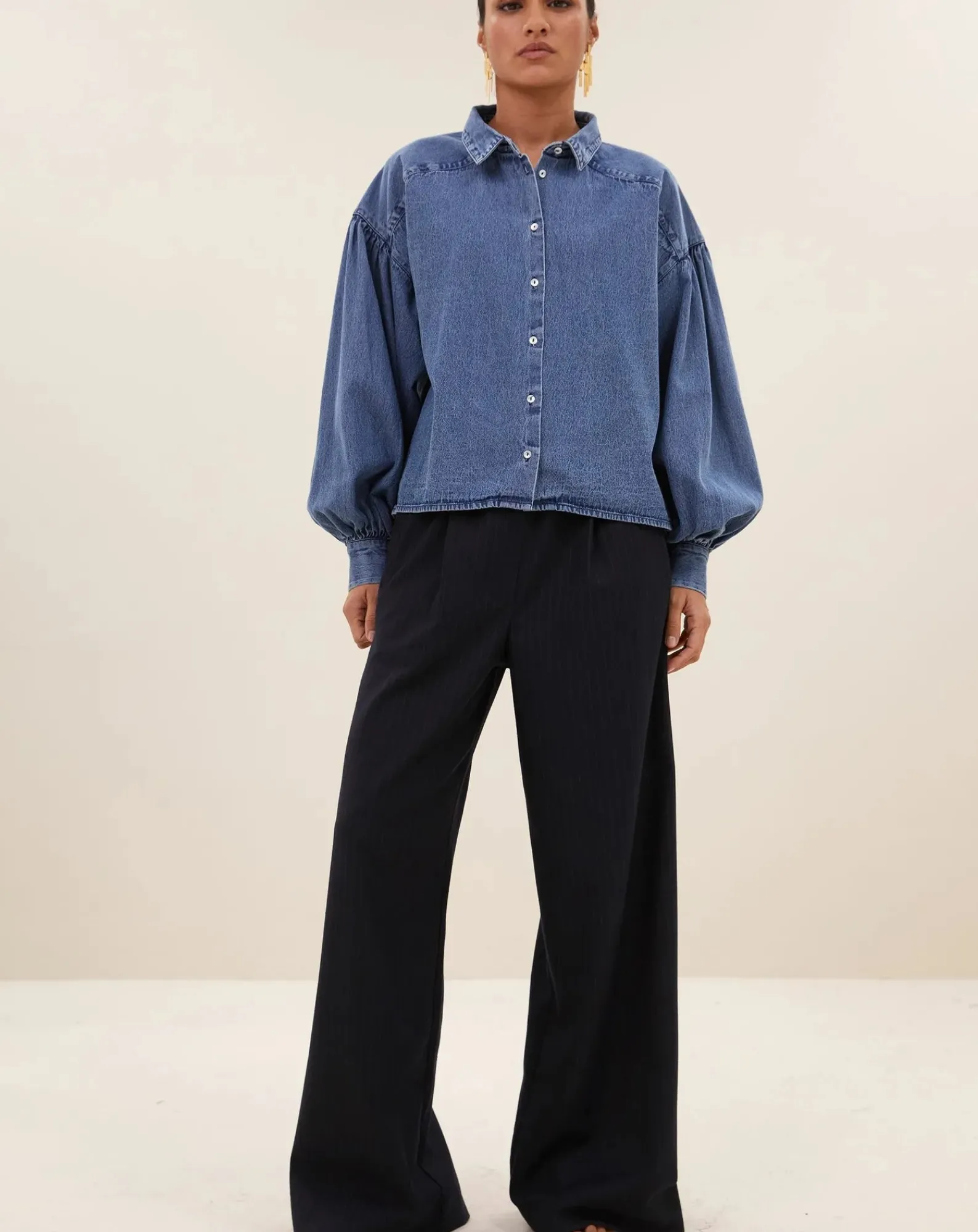 By Bar Blouses, Chemises-Sarah blouse Denim