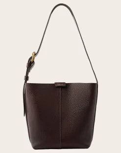 Soeur Sacs À Main-Saudade Mini Grained Leather Bag Marron