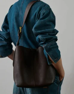 Soeur Sacs À Main-Saudade Mini Grained Leather Bag Marron