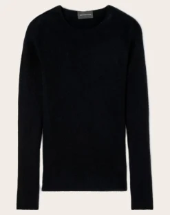 Bompard Pulls, Gilets-Seamless Cashmere Ultrafine Crewneck Sweater Noir