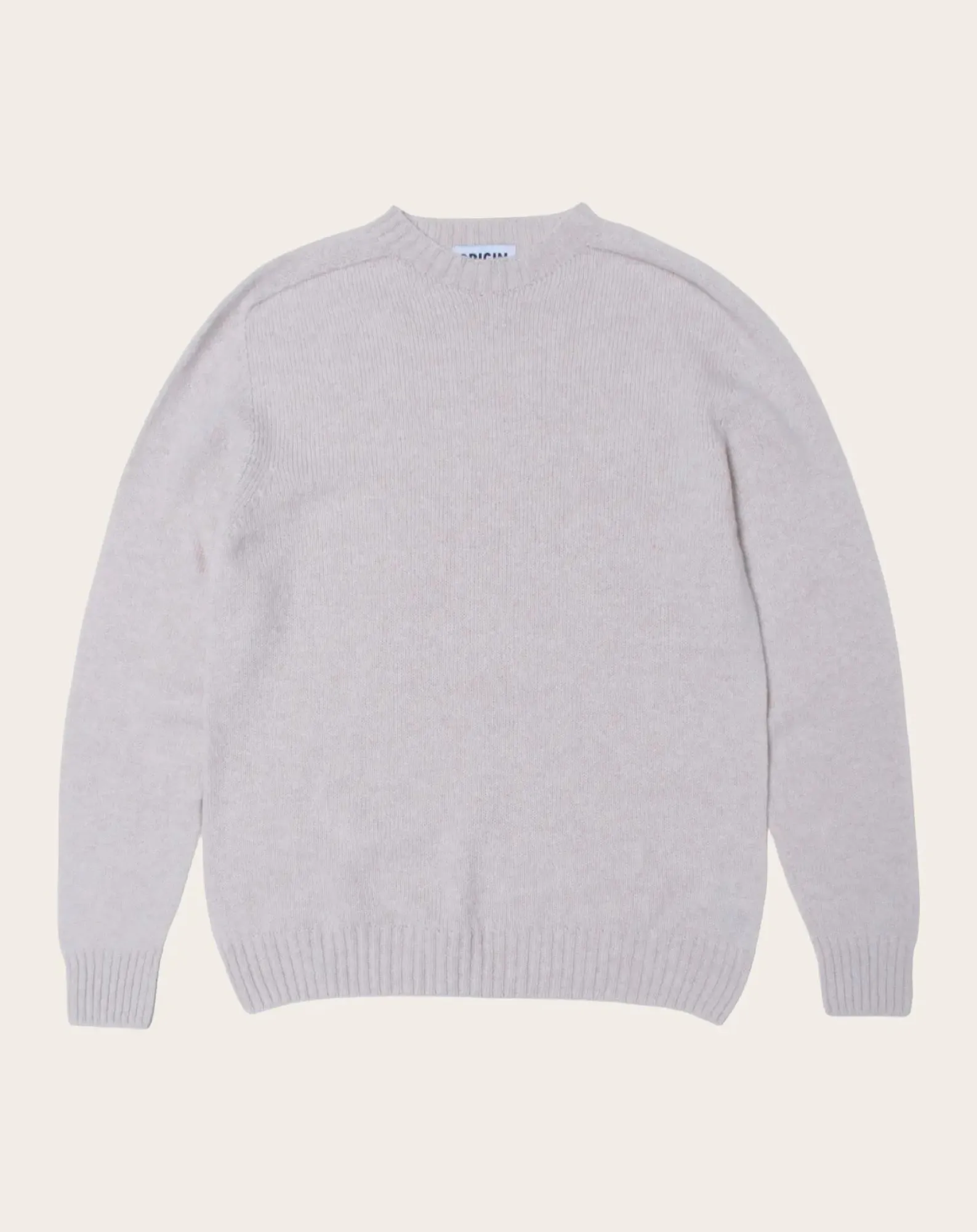 Origin Knitwear Pulls, Gilets-Seamless Crew Swansdown sweater in lambswool Beige