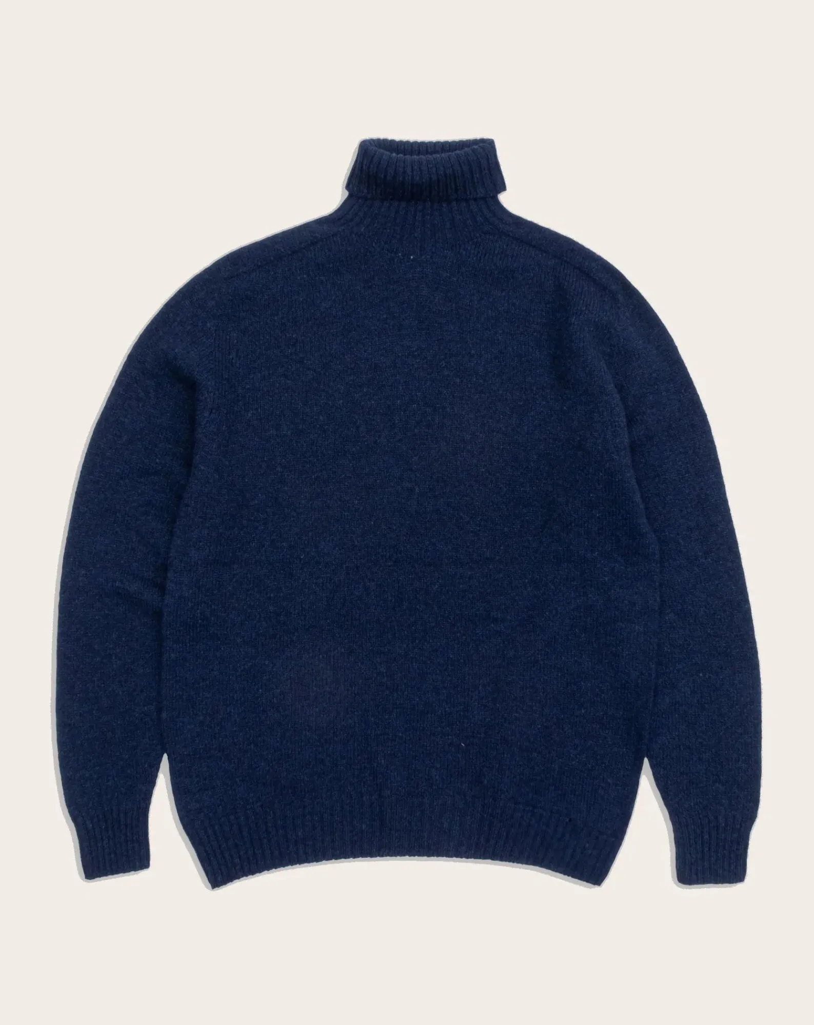 Origin Knitwear Pulls, Gilets-Seamless Polo sweater in lambswool Bleu marine