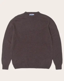 Origin Knitwear Pulls, Gilets-Seamless Wool Sweater Marron