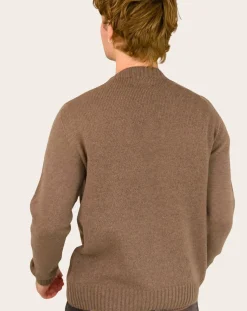 Origin Knitwear Pulls, Gilets-Seamless Wool Sweater Marron
