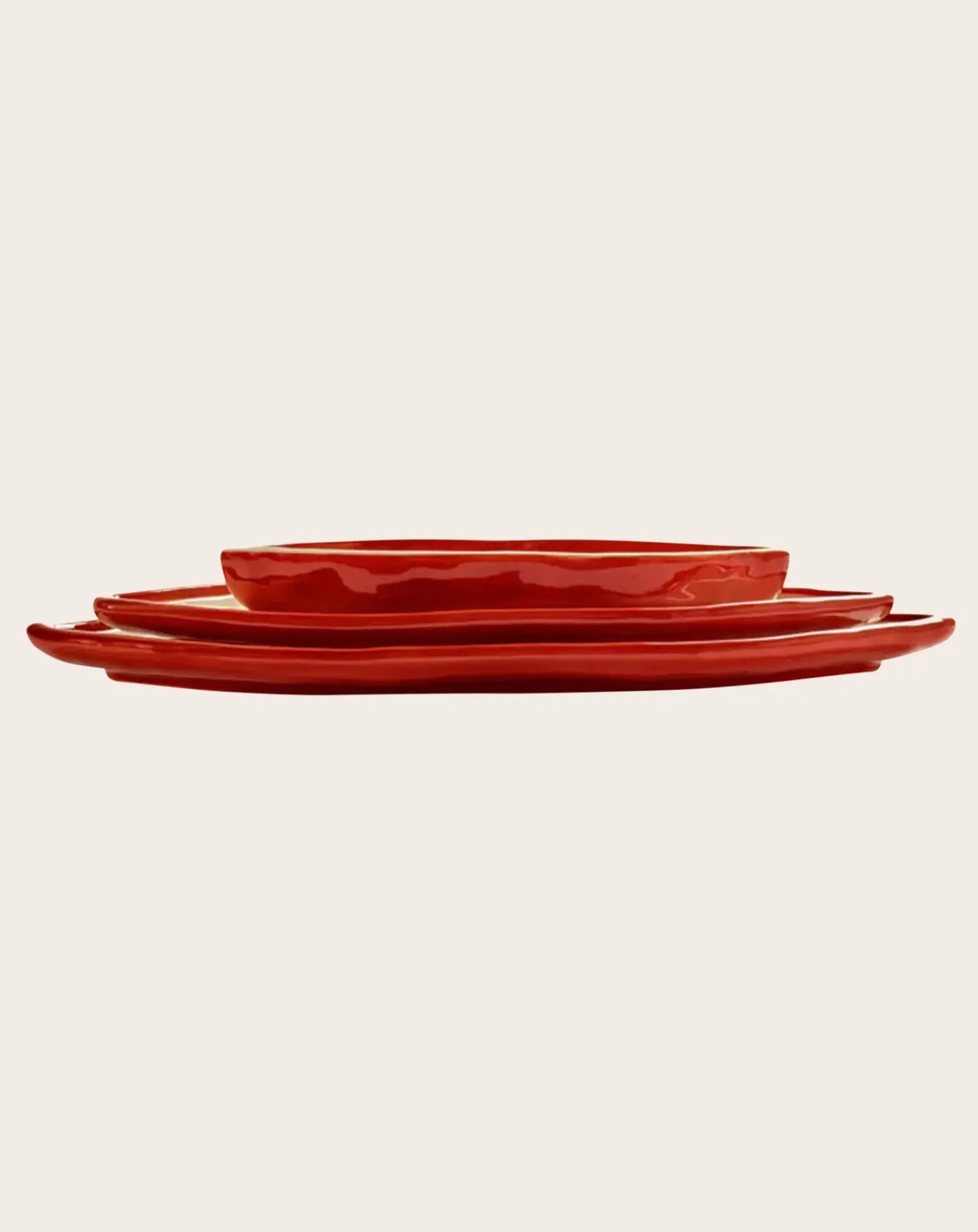 Serax Vaisselle-Serving dishes, Wouter & Hendrix - Set of 3 Rouge