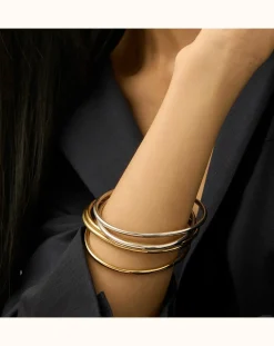 Jenny Bird Bracelets-Set of 5 Dane Wedding Band Bracelets Doré/Argenté