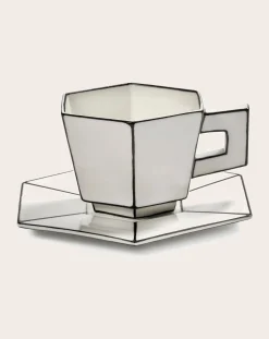 Serax Tasses, Théières-Set tasse et soucoupe - Set de 2 Noir/Blanc
