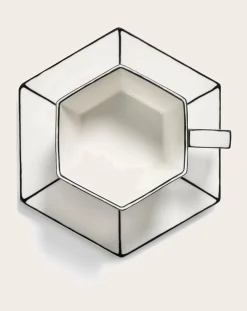 Serax Tasses, Théières-Set tasse et soucoupe - Set de 2 Noir/Blanc