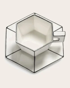 Serax Tasses, Théières-Set tasse et soucoupe - Set de 2 Noir/Blanc