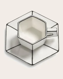 Serax Tasses, Théières-Set tasse expresso et soucoupe - Set de 2 Noir/Blanc