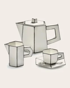 Serax Tasses, Théières-Set tasse expresso et soucoupe - Set de 2 Noir/Blanc