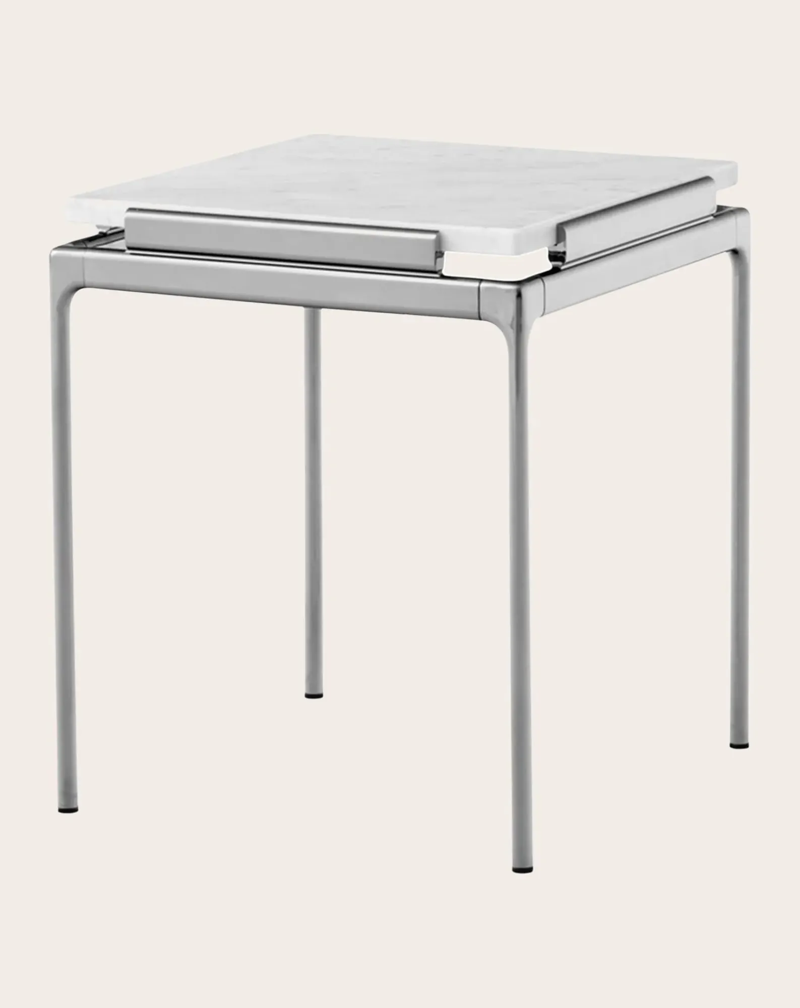 & Tradition Tables, Bureaux-Sett LN11 side table, Luca Nichetto Marbré blanc