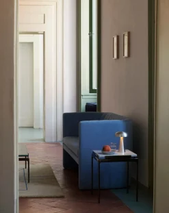 & Tradition Tables, Bureaux-Sett LN11 side table, Luca Nichetto Marbré blanc