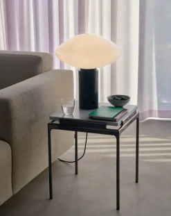 & Tradition Tables, Bureaux-Sett LN11 side table, Luca Nichetto Marbré blanc