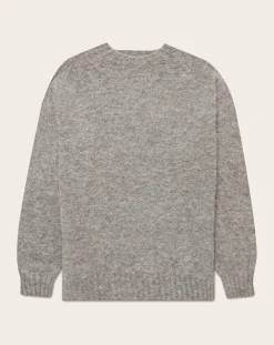 Sunspel Pulls, Gilets-Shetland Round Neck Sweater Gris
