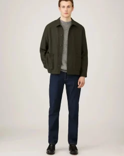 Sunspel Pulls, Gilets-Shetland Round Neck Sweater Gris