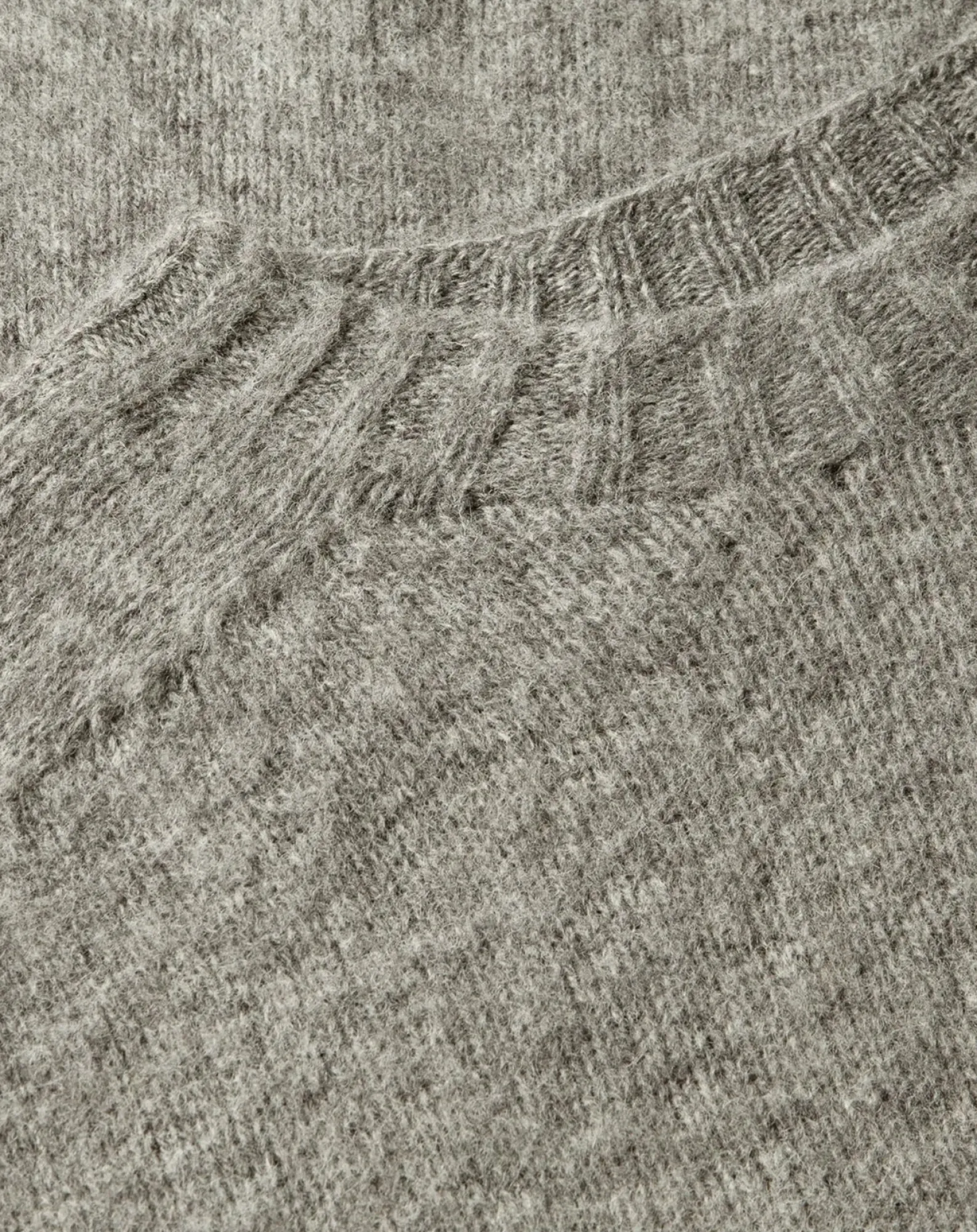 Sunspel Pulls, Gilets-Shetland Round Neck Sweater Gris