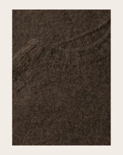 Sunspel Pulls, Gilets-Shetland Round Neck Sweater Marron