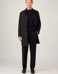 Sunspel Pulls, Gilets-Shetland Round Neck Sweater Bleu marine