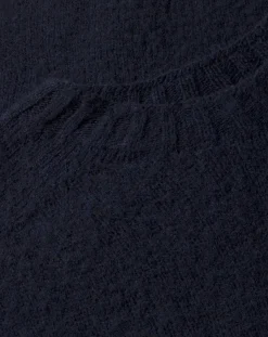 Sunspel Pulls, Gilets-Shetland Round Neck Sweater Bleu marine