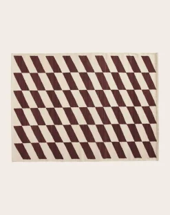 Hay Tapis-Shift Kelim carpet Bordeaux