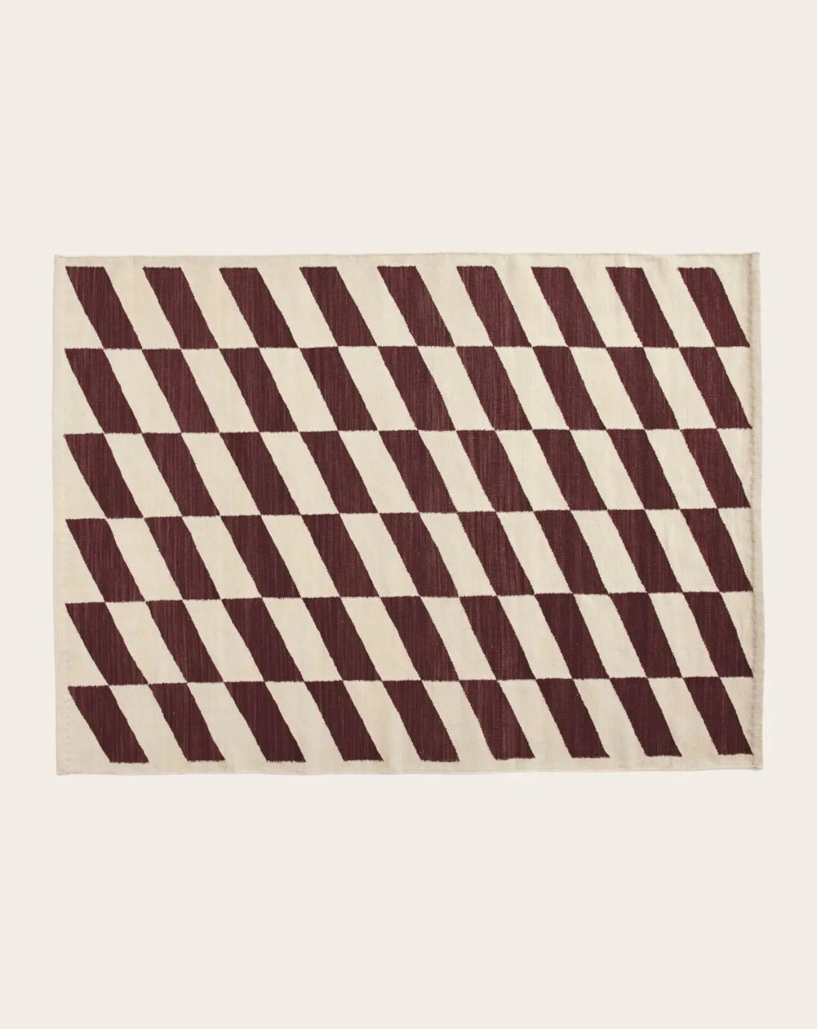 Hay Tapis-Shift Kelim carpet Bordeaux