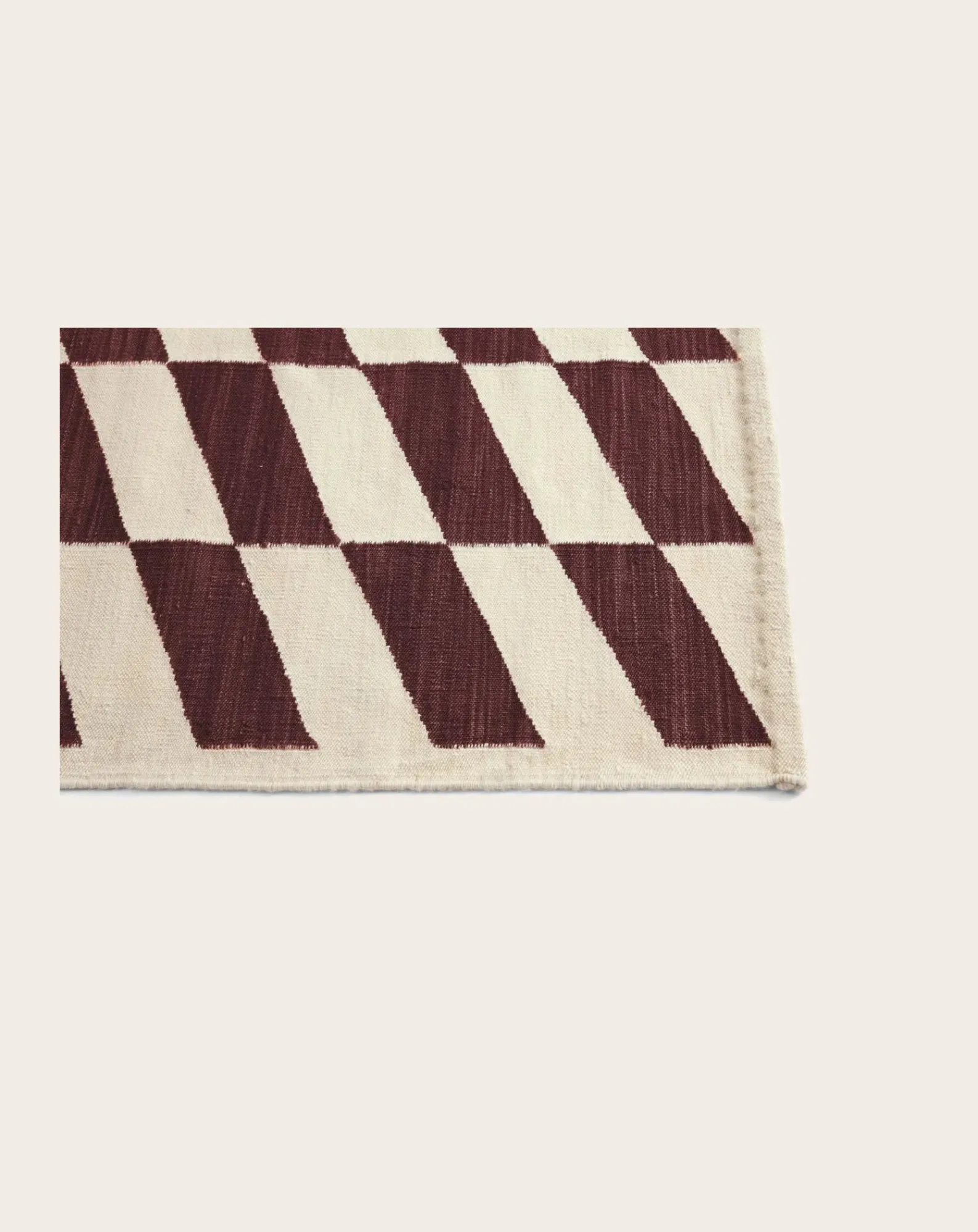 Hay Tapis-Shift Kelim carpet Bordeaux