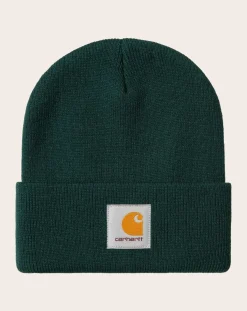 Carhartt WIP Bonnets, Casquettes-Short Watch bonnet Vert foncé